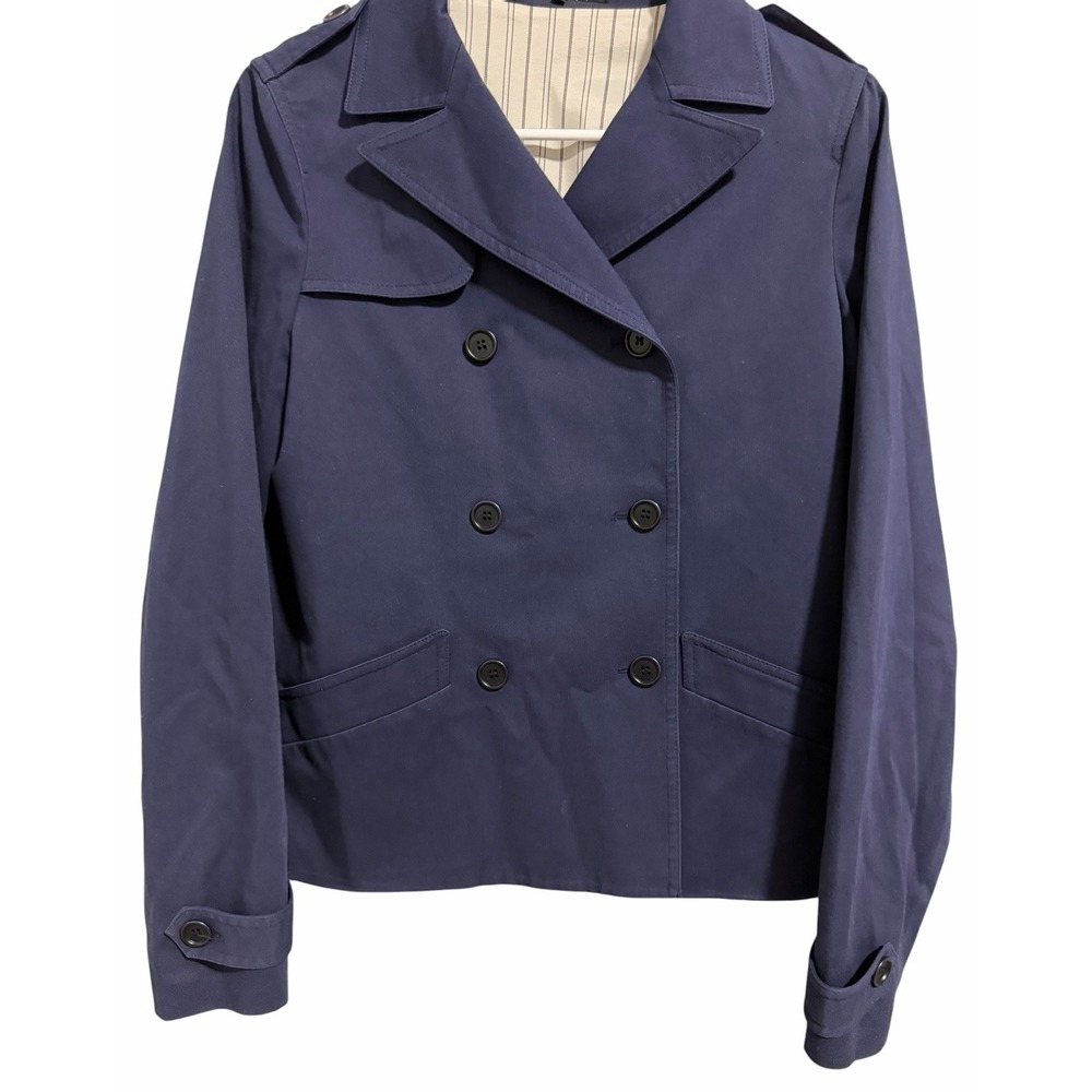 Theory Double Breasted Navy Blue Blazer Jacket Women's Size Small - Picture 5 of 13